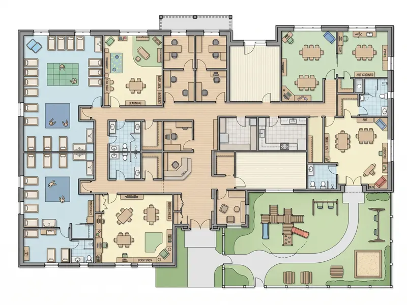 Daycare Floor Plan: Layout Ideas, Space Planning &Amp; Setup Tips 8 Large Daycare Floor Plan Tips