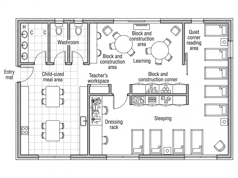 Daycare Floor Plan: Layout Ideas, Space Planning &Amp; Setup Tips 17 New Daycare Floor Plan Design
