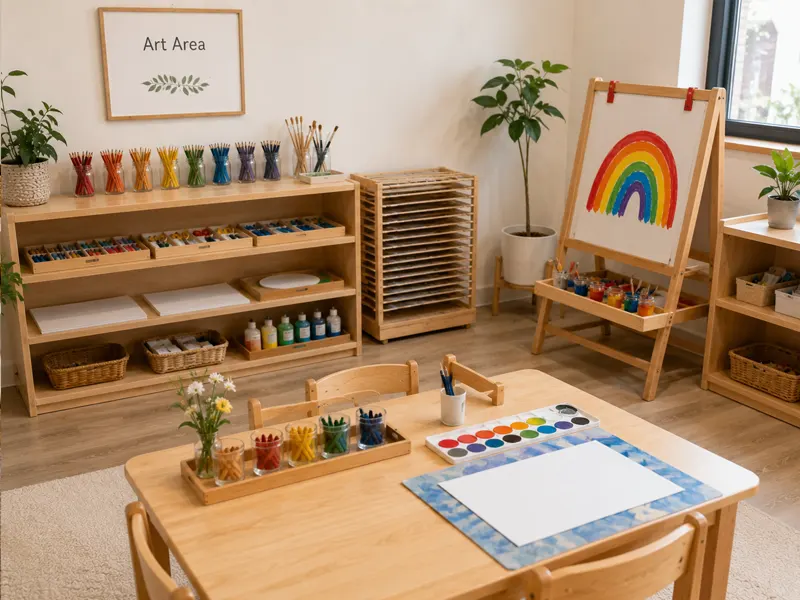 Montessori Classroom Setup Guide For Toddler &Amp; Preschool Programs 10 Montessori Art Area