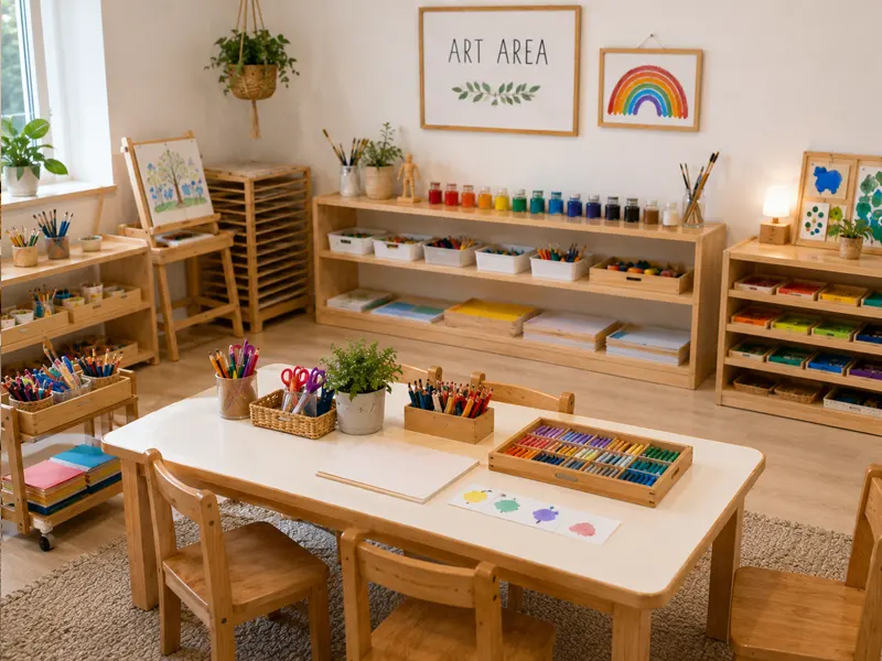 Montessori Classroom Setup Guide For Toddler &Amp; Preschool Programs 9 Montessori Art Classroom Area