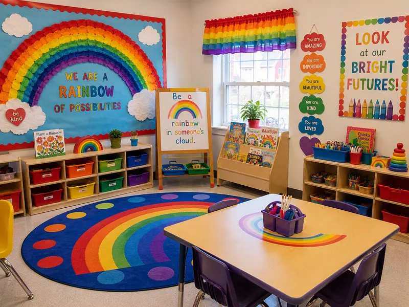 Best Preschool Classroom Themes For Modern Early Learning Environments 4 Preschool Classroom Rainbow Theme