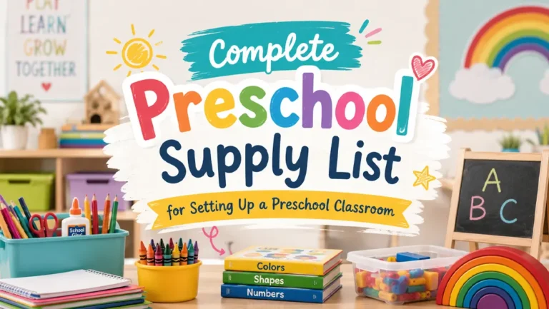 Preschool Supply List