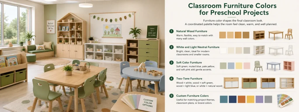 How To Choose Classroom Colors For Learning Spaces? 16 Classroom Furniture Colors For Preschool Projects