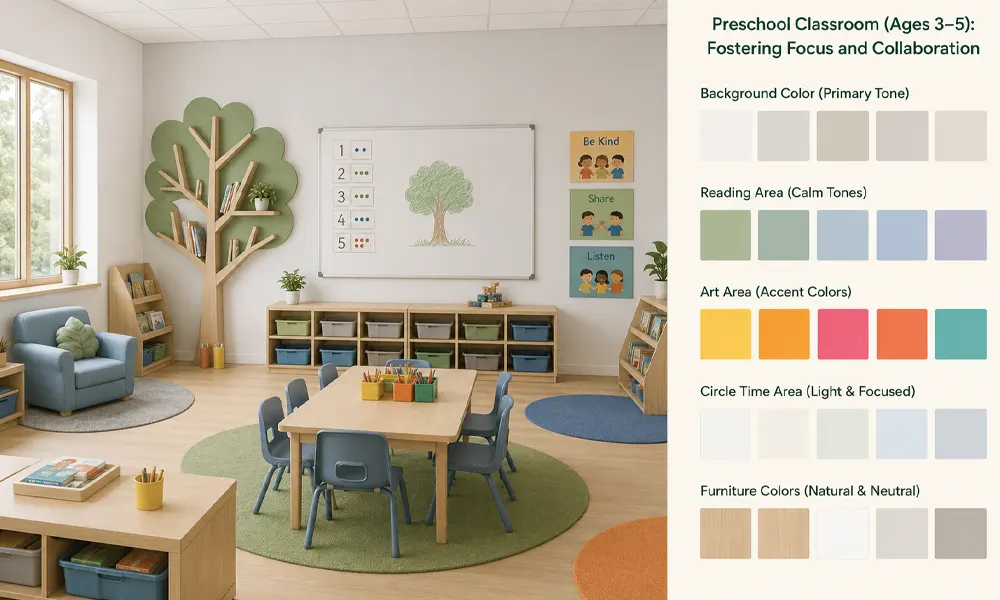 How To Choose Classroom Colors For Learning Spaces? 14 Preschool Room Colors Combination