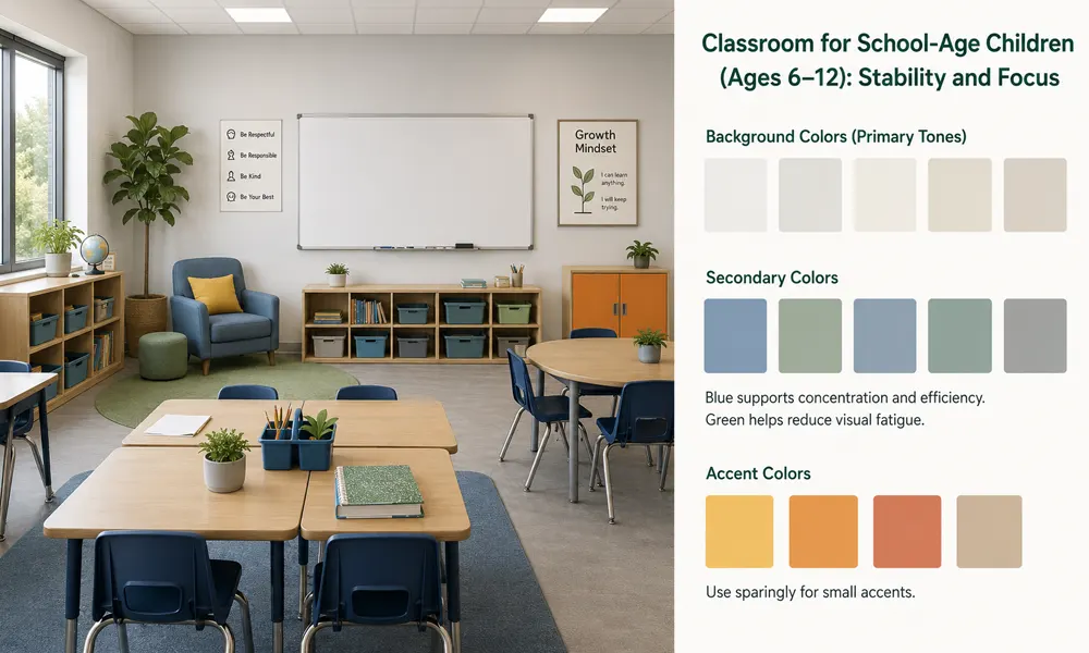 How To Choose Classroom Colors For Learning Spaces? 15 School Age Children Classroom Colors Combination