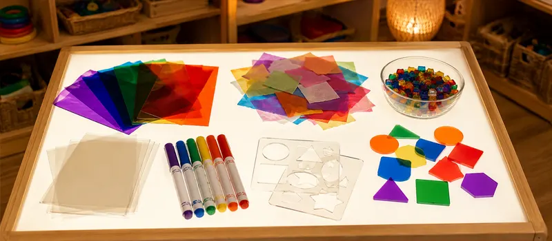 How To Make The Most Of A Preschool Light Table? 9 Light Table Art Supplies