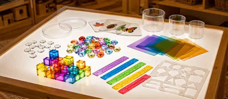 How To Make The Most Of A Preschool Light Table? 10 Light Table Everyday Classroom Supplies