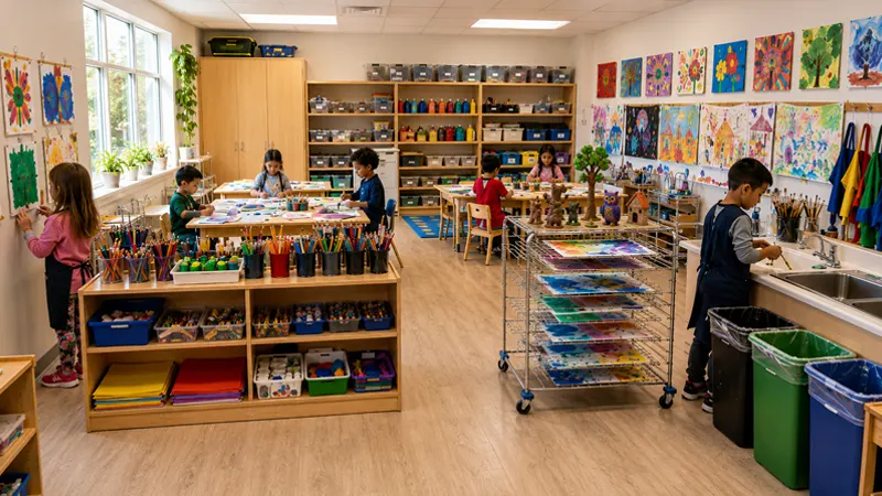 How To Set Up An Art Center In Preschools And Early Childhood Classrooms 3 Organize The Art Center For Easy Learning And Movement