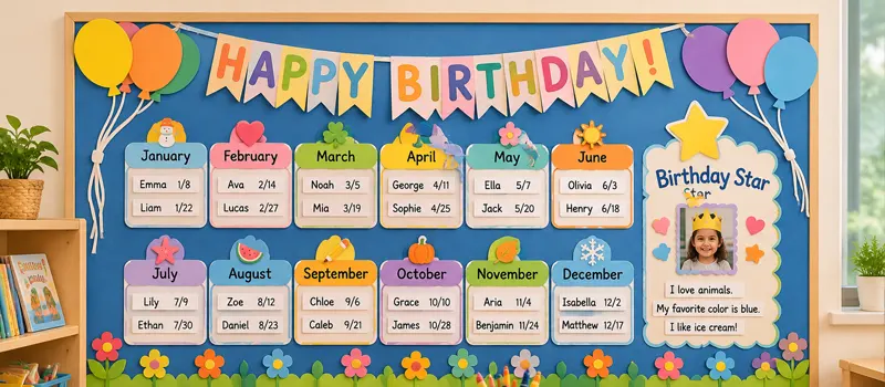 11 Common Types Of Preschool Bulletin Board Ideas 5 Preschool Birthday Bulletin Board Ideas