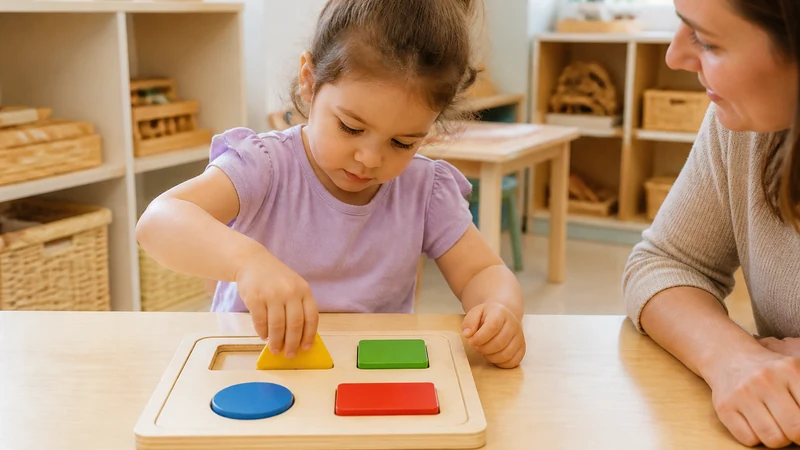 20 Fine Motor Activities For Preschoolers That Build Real Classroom Skills 13 Preschooler Rotating And Fitting Chunky Wooden Puzzle Pieces Into A Board