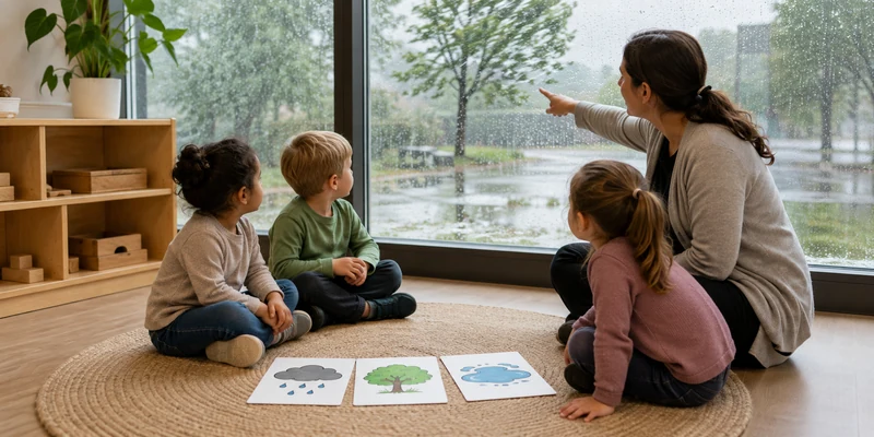 18 Circle Time Activities That Keep Preschoolers Engaged 13 Preschool Children Comparing Outdoor Weather With Picture Symbols At Circle Time