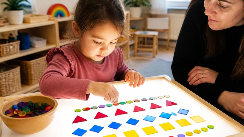 20 Fine Motor Activities For Preschoolers That Build Real Classroom Skills 21 Preschooler Arranging Translucent Counters And Geometric Shapes On A Light Table