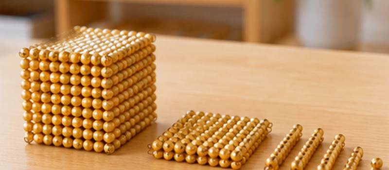 Montessori Math: How Children Understand Numbers Through Materials 3 Golden Bead Materials