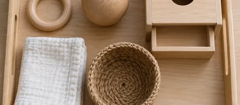 How To Plan A Montessori Nido Environment For Infants 5 Nido-Infant-Materials-Tray-Wide