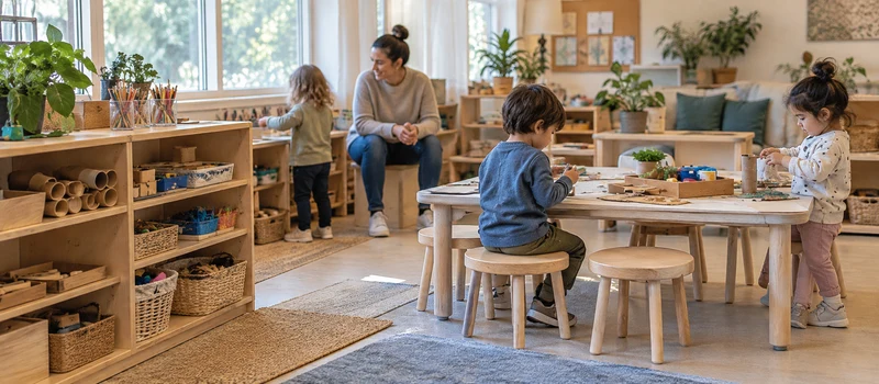 Makerspace Design: How To Create A Creative Learning Space In Preschool 3 Preschool Makerspace Furniture With Child-Height Tables And Low Visible Storage